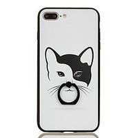 For Ring Holder Pattern Case Back Cover Case Cat Hard PC for Apple iPhone 7 Plus iPhone 7