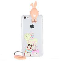 For Transparent Pattern Case Back Cover Case 3D Cartoon Hard PC for Apple iPhone 7 Plus 7 6s Plus 6 Plus 6s 6