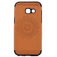 For Samsung Galaxy A3(2017) A5(2017) Embossed Sunflower Pattern PU leather and Black TPU Combo Soft Phone Case for A7(2017)