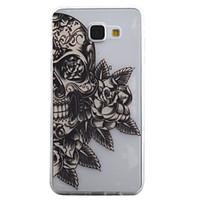 For Samsung Galaxy A5 A3 (2016) Case Cover Skull Flower Pattern High Permeability Painting TPU Material Phone Case