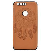 For Huawei P9 P9 Lite Embossed Dreamcatcher Pattern PU leather and Black TPU Combo Soft Phone Case for Honor 8