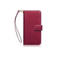 fonerange apple iphone 6 plus 6s plus pu leather wallet case red flora ...