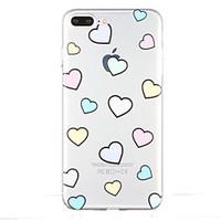 For Transparent Pattern Case Back Cover Case Heart Soft TPU for Apple iPhone 7 Plus 7 6s Plus 6 Plus 6s 6