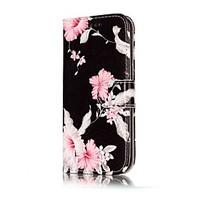 For Samsung Galaxy A3(2017) A5(2017) Case Cover Pink Flower Pattern Painted Card Holder PU Leather Material Mobile Phone Case A3(2016) A5(2016)