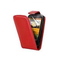 Fonerange HTC Desire C Flip Case Cover Red with Screen Protector