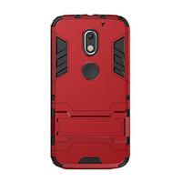 For Motorola Moto G5 Plus G4 Plus Case Cover Shockproof with Stand Back Cover Solid Color Hard PC X Play G3 G4