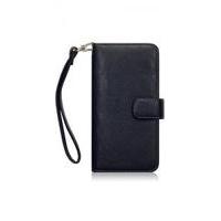 Fonerange Apple iPhone 6 Plus / 6S Plus PU Leather Wallet Case Black Lily Floral