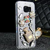 for samsung galaxy s7 edge rhinestone transparent case back cover case ...