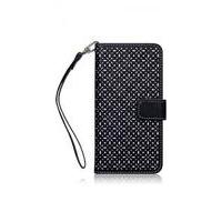 Fonerange Samsung Galaxy Note 5 Etched Floral PU Leather Wallet Case Black