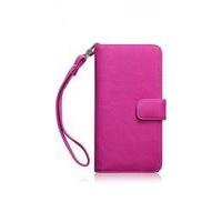 Fonerange Samsung Galaxy S6 Edge PU Leather Wallet Case - Hot Pink Lily