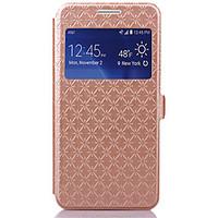 For Samsung Galaxy Case Card Holder / with Stand / with Windows / Flip Case Full Body Case Geometric Pattern PU Leather SamsungGrand