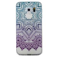 For Samsung Galaxy S7 S6 S5 Edge Case Cover Purple Campanula Pattern Painted TPU Material Phone Case