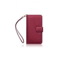 Fonerange Motorola G3 PU Leather Wallet Case Red Floral