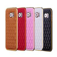For Samsung Galaxy Case Plating Case Back Cover Case Geometric Pattern PU Leather Samsung S6 edge / S6