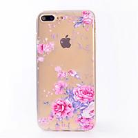 for imd transparent case back cover case pink roses soft tpu for apple ...