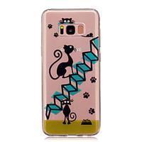 For Samsung Galaxy S8 Plus S8 Case Cover Stairs Cat Pattern Painted High Penetration TPU Material IMD Process Soft Case Phone Case S4 S5 (Mini)