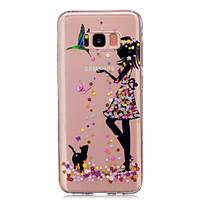 For Samsung Galaxy S8 Plus S8 Case Cover Girl Pattern Painted High Penetration TPU Material IMD Process Soft Case Phone Case S4 S5 (Mini)