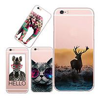 For iPhone 5 Case Ultra-thin / Pattern Case Back Cover Case Animal Soft TPU iPhone SE/5s/5