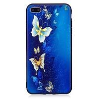 For iPhone 7 Plus 6 Plus 6S SE 5S 5 Case Cover Butterfly Pattern Relief Back Cover Soft TPU