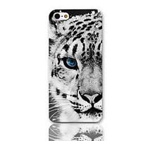 For iPhone 7 7 Plus 6s 6 Plus SE 5s 5 4s 4 Case Tiger Pattern Hard Case with 3-Pack Screen Protectors