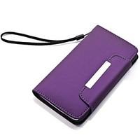 For Samsung Galaxy Case Card Holder / with Stand / Flip / Frosted Case Full Body Case Solid Color PU Leather Samsung S6 / S5