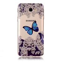 For Samsung Galaxy J7(2017) J5(2017) TPU Material IMD Process Blue Butterfly Pattern Phone Case J3(2017) J7 Prime J3 Prime J710 J7 J510 J5 J310 J3