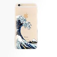 For iPhone 7 Plus Waves Pattern TPU Material Phone Case for iPhone 6s 6 Plus