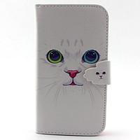 For Samsung Galaxy Case Card Holder / Wallet / with Stand / Flip Case Full Body Case Cat PU Leather Samsung S5 / S4 Mini / S3