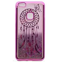 For Huawei P10 Lite P8 Lite (2017) TPU Material Plating Laser Carving Quicksand Phone Case P10