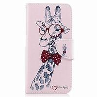 For Huawei P10 Plus P10 Lite Case Cover Card Holder Wallet with Stand Flip Pattern Case Full Body Case Giraffe Hard PU Leather