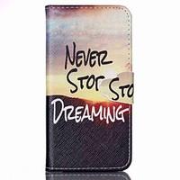 For Apple iPhone 6s plus 6plus 6s 6 5 5s se Case Cover Card Holder Wallet with Stand Flip Pattern Full Body Case Word / Phrase Hard PU Leather