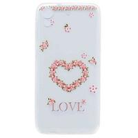 For HTC Desire 626 Case Cover Transparent Pattern Back Cover Case Flower Soft TPU Case