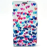 For Samsung Galaxy Case with Stand / Flip / Pattern Case Full Body Case Heart PU Leather Samsung S4
