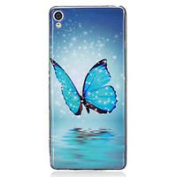 For Sony Xperia XA Case Cover Butterfly Pattern Luminous TPU Material IMD Process Soft Case Phone Case