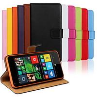 For Nokia Case Wallet / Card Holder / with Stand Case Full Body Case Solid Color Hard PU Leather Nokia Nokia Lumia 640