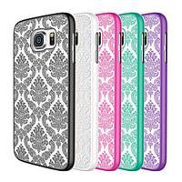 For Samsung Galaxy Case Transparent Case Back Cover Case Flower PC Samsung S6