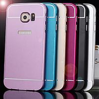 For Samsung Galaxy Case Shockproof Case Back Cover Case Solid Color Acrylic Samsung S6 edge
