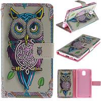 For Samsung Galaxy Note Wallet / Card Holder / with Stand / Flip Case Full Body Case Owl PU Leather Samsung Note 3