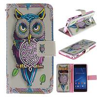 For Sony Case / Xperia Z3 Wallet / Card Holder / with Stand / Flip Case Full Body Case Owl Hard PU Leather for SonySony Xperia Z3 / Sony