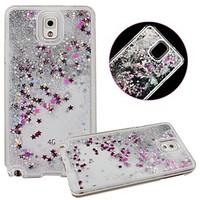 for Samsung Galaxy Note5 Case Dual Layer PC 3D Flowing Liquid Bling Glitter Stars Galaxy Note4 Note3