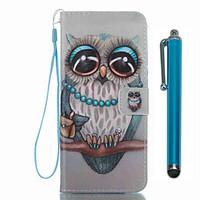 For Samsung Galaxy S8 Plus S8 Card Holder Wallet with Stand Flip Pattern Case Full Body Case With Stylus Owl Hard PU Leather