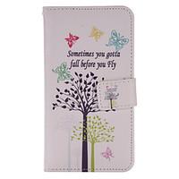 For Samsung Galaxy Case Card Holder / Wallet / with Stand / Flip Case Full Body Case Tree PU Leather Samsung J5