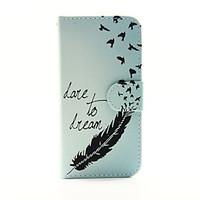 For iPhone 6 Case / iPhone 6 Plus Case Card Holder / with Stand / Flip / Pattern Case Full Body Case Feathers Hard PU LeatheriPhone 6s