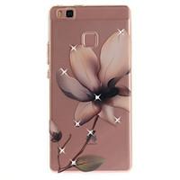 For HUAWEI P8 P9 Case Cover Magnolia Flower Pattern HD Painted Drill TPU Material IMD Process High Penetration Phone Case P10 Lite (2017) Y5II Y6II