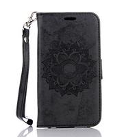 For Samsung Galaxy J5 (2016) J5 Card Holder with Stand Embossed Case Full Body Case Mandala Hard PU Leather J3 J3 (2016)