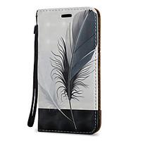 For Samsung Galaxy J7 J5 J3(2017) Case Cover Feathers Pattern 3D Painted Relief Super Strong Magnetic Adsorption PU Material Phone Case J7 J5 J3(2016)