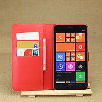 For Nokia Case Wallet / Card Holder / with Stand Case Full Body Case Solid Color Hard PU Leather Nokia Nokia Lumia 1320