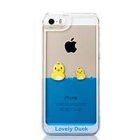 For iPhone 5 Case Flowing Liquid / Transparent Case Back Cover Case Cartoon Hard PC iPhone SE/5s/5