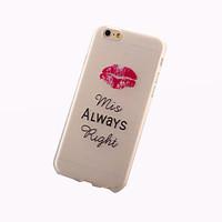 For iPhone 7 7plus 6s 6 Plus SE 5s 5 Case Word / Phrase Pattern Soft TPU Back Cover Case