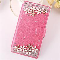 For Samsung Galaxy Case Card Holder / Rhinestone / with Stand / Flip Case Full Body Case 3D Cartoon PU Leather SamsungWin / Style Duos /